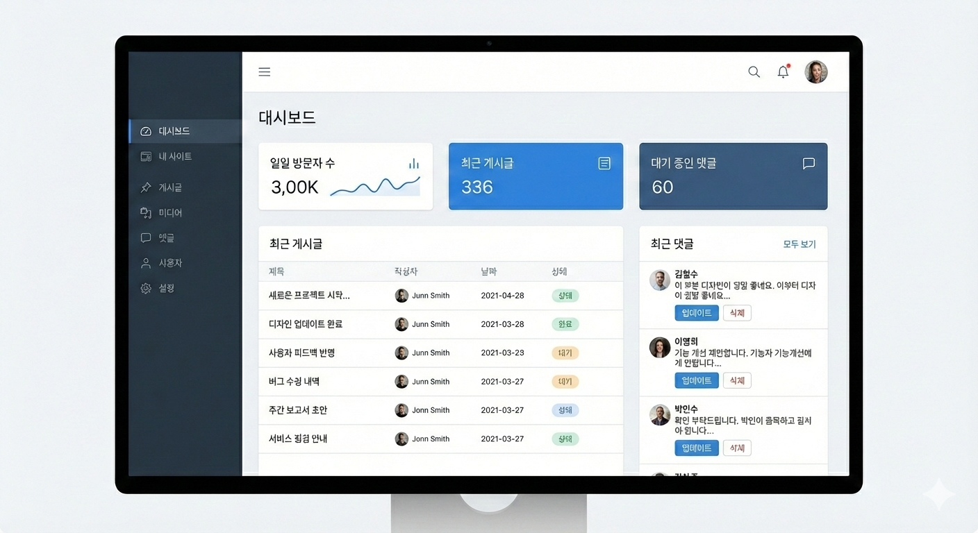 대시보드 인터페이스